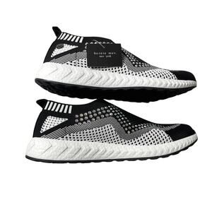 Bernie Mev Nikola Sz 9/39 Black Knit Slip On Rhinestone Modern City Sneaker NWOB